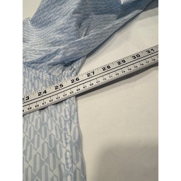 ALFANI Men's Button Up Dress Shirt Size XL Blue Geometric Collared Long Sleeve - Picture 7 of 9